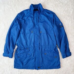 VTG 90s Ralph Lauren Supply Blue Woman Nylon Windbreaker Field Jacket LARGE